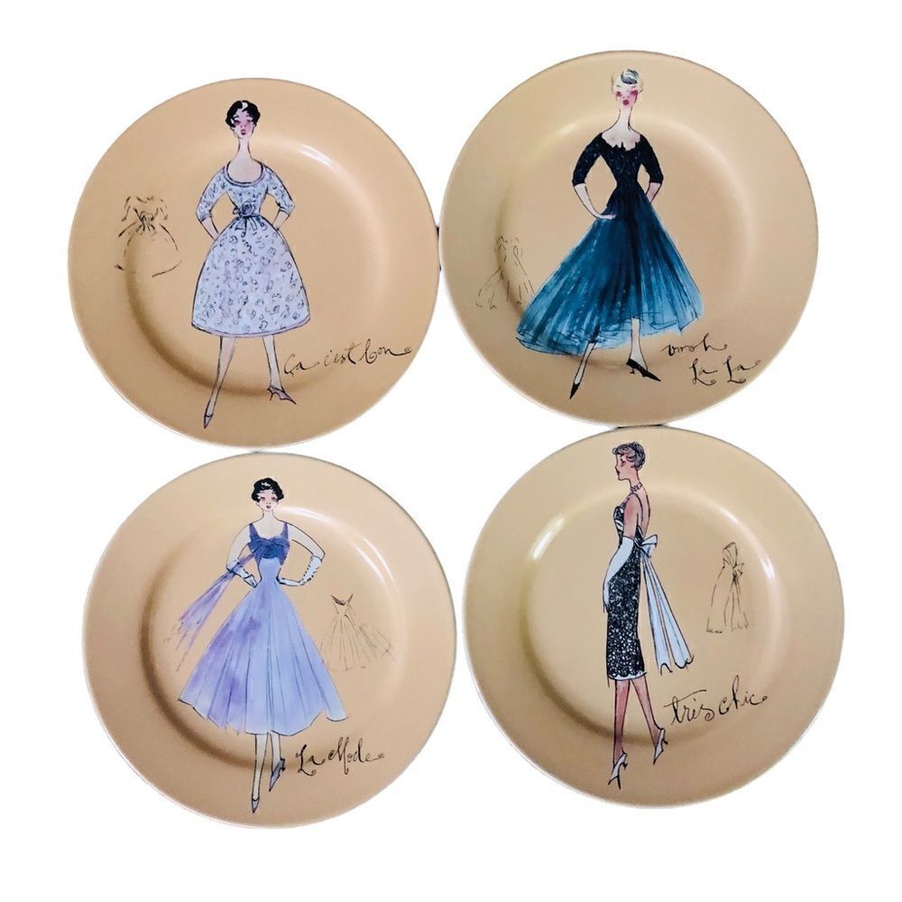 Fashion Dessert Plates 8 inches by Rosanna Set/4